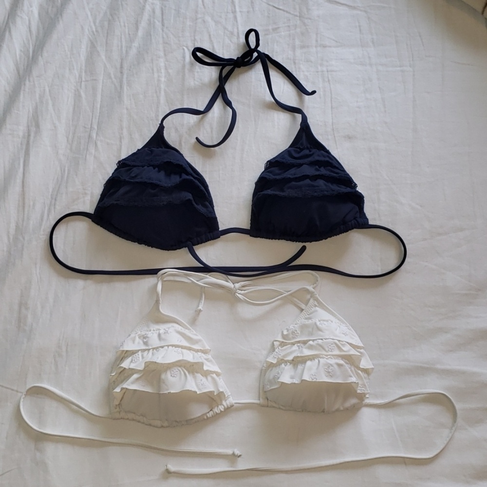 2 pack deal - bikini tops navy and white